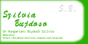 szilvia bujdoso business card